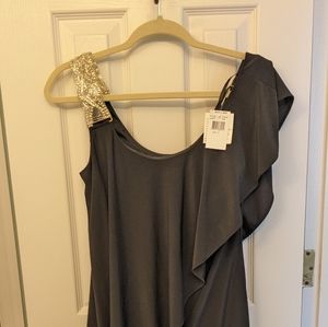 NWT jeweled cocktail dress, black, size 6